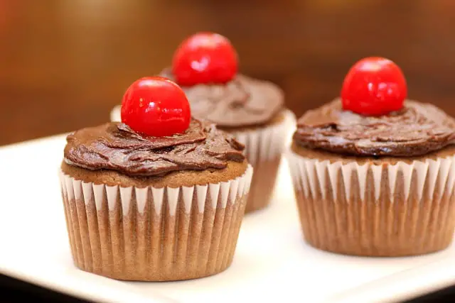 diabetic black forest cupcakes