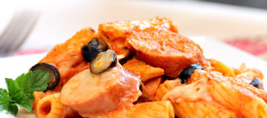 Smoked Sausage Rigatoni Bake