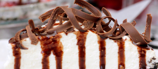 White Chocolate Mousse Cherry Pie