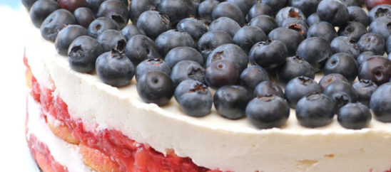 Red, White, and Blue Berry Trifle