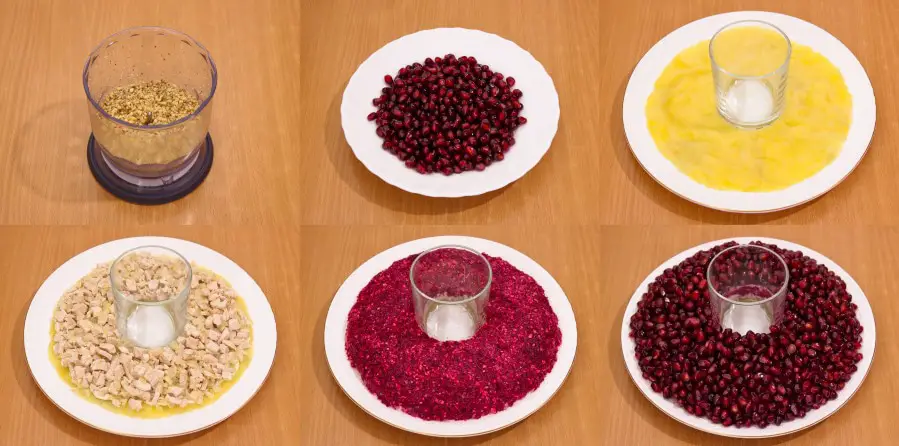 how to cook Pomegranate bracelet salad